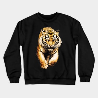 Colorful Tiger Cartoon Vintage Bengals Tiger Drawing Comics Fearless Tiger Crewneck Sweatshirt